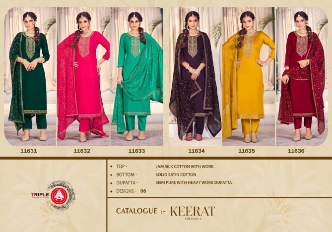 Keerat Edition By Triple Aaa By Jam Silk Cotton Heavy Designer Salwar Kameez Wholesale Shop In Surat
